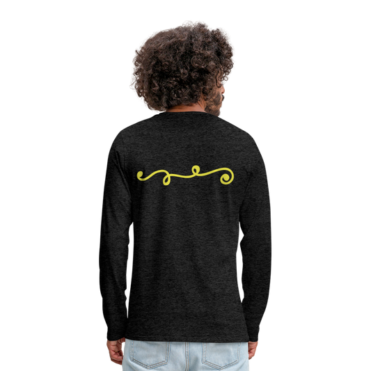 Camiseta de manga larga premium"line" - charcoal grey