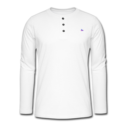 Camiseta panadera de manga larga Henley"rabbit" - white