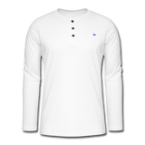 Camiseta panadera de manga larga Henley"rabbit" - white