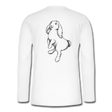 Camiseta panadera de manga larga Henley"rabbit" - white