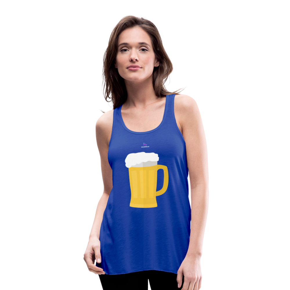 Ligerísima camiseta de tirantes"glass of beer" - royal blue