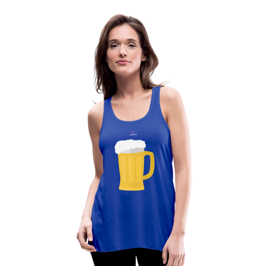 Ligerísima camiseta de tirantes"glass of beer" - royal blue