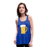 Ligerísima camiseta de tirantes"glass of beer" - royal blue