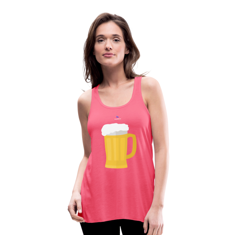 Ligerísima camiseta de tirantes"glass of beer" - neon pink