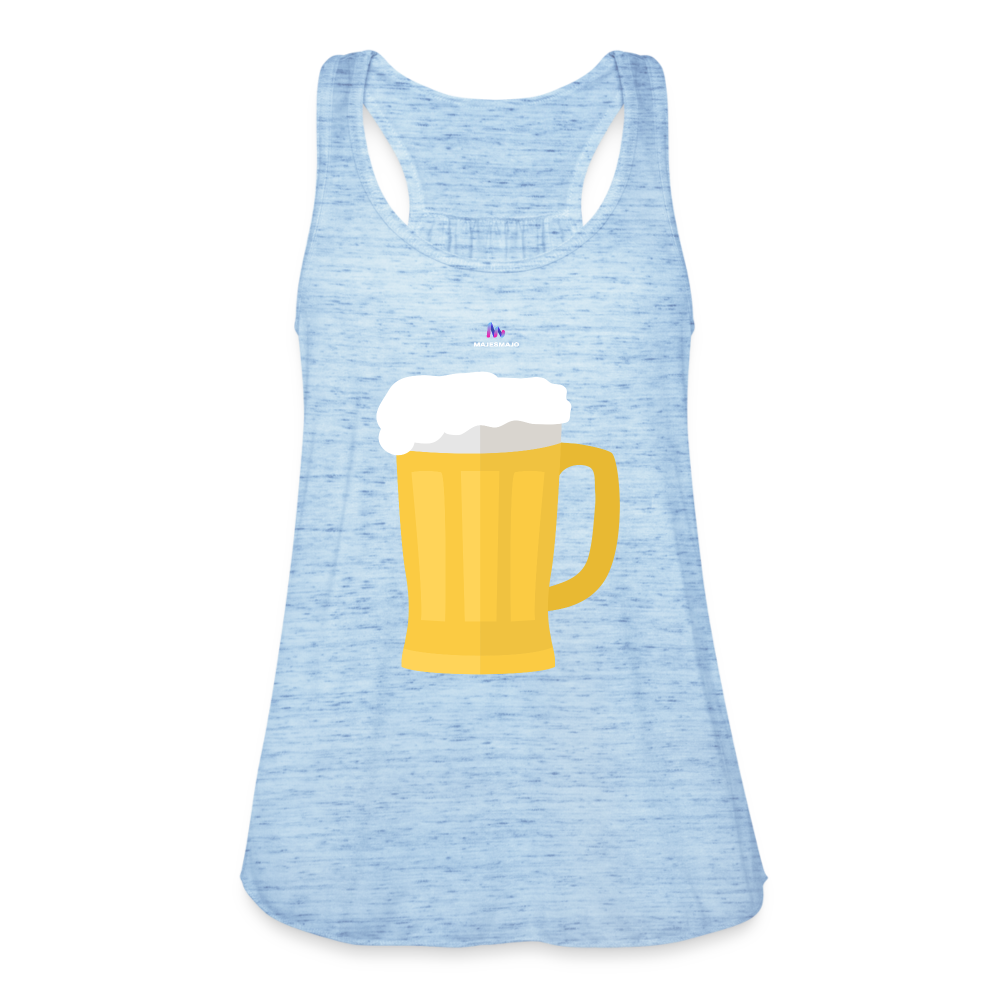 Ligerísima camiseta de tirantes"glass of beer" - heather blue