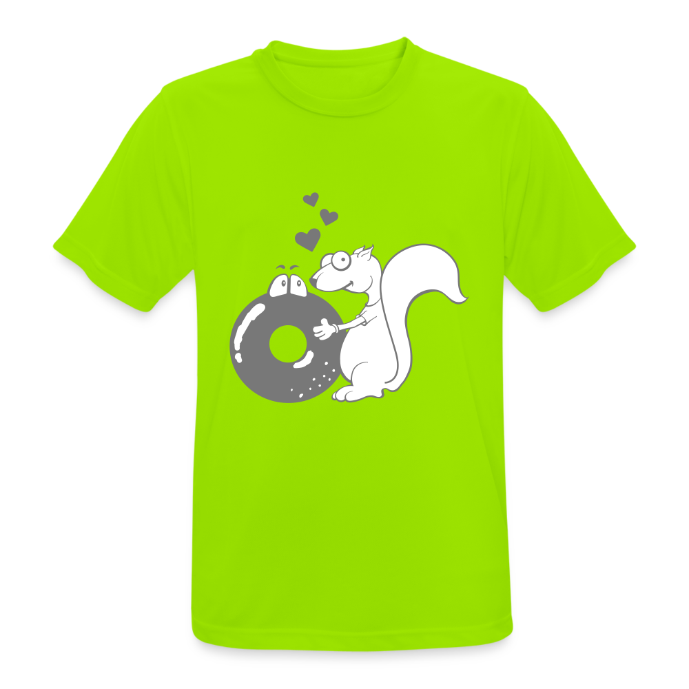 Camiseta transpirable"Donut Love" - neon green