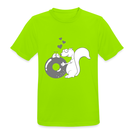 Camiseta transpirable"Donut Love" - neon green