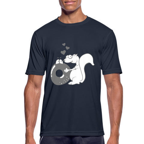 Camiseta transpirable"Donut Love" - dark navy