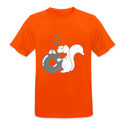 Camiseta transpirable"Donut Love" - neon orange
