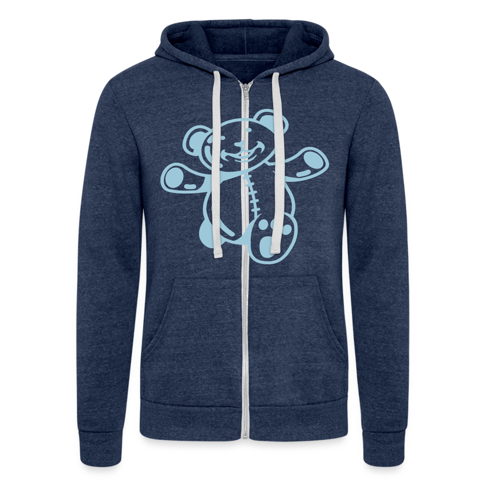Chaqueta con capucha Tri-Blend unisex de Bella + Canvas"teddy" - heather navy