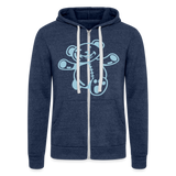 Chaqueta con capucha Tri-Blend unisex de Bella + Canvas"teddy" - heather navy