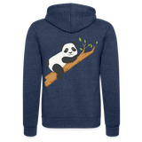 Chaqueta con capucha Tri-Blend unisex de Bella + Canvas"teddy" - heather navy