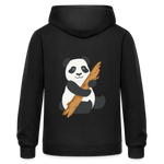 Chaqueta con capucha de alto gramaje"Cute Panda wood" - black