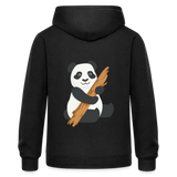 Chaqueta con capucha de alto gramaje"Cute Panda wood" - black