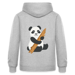 Chaqueta con capucha de alto gramaje"Cute Panda wood" - heather grey