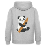 Chaqueta con capucha de alto gramaje"Cute Panda wood" - heather grey