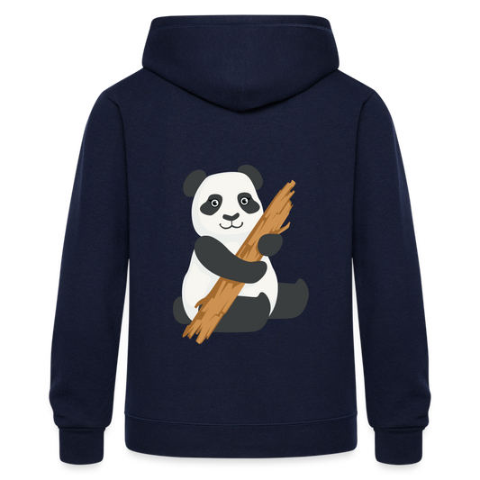 Chaqueta con capucha de alto gramaje"Cute Panda wood" - navy
