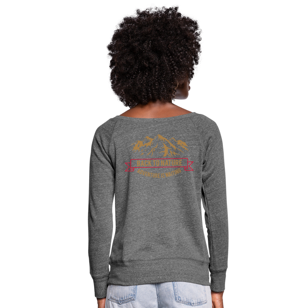 Sudadera con escote drapeado"I'm a Bully" - dark heather grey