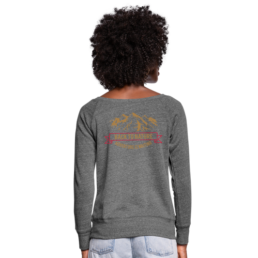 Sudadera con escote drapeado"I'm a Bully" - dark heather grey
