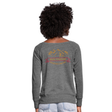 Sudadera con escote drapeado"I'm a Bully" - dark heather grey