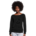 Sudadera con escote drapeado"I'm a Bully" - black