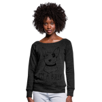 Sudadera con escote drapeado"I'm a Bully" - heather black