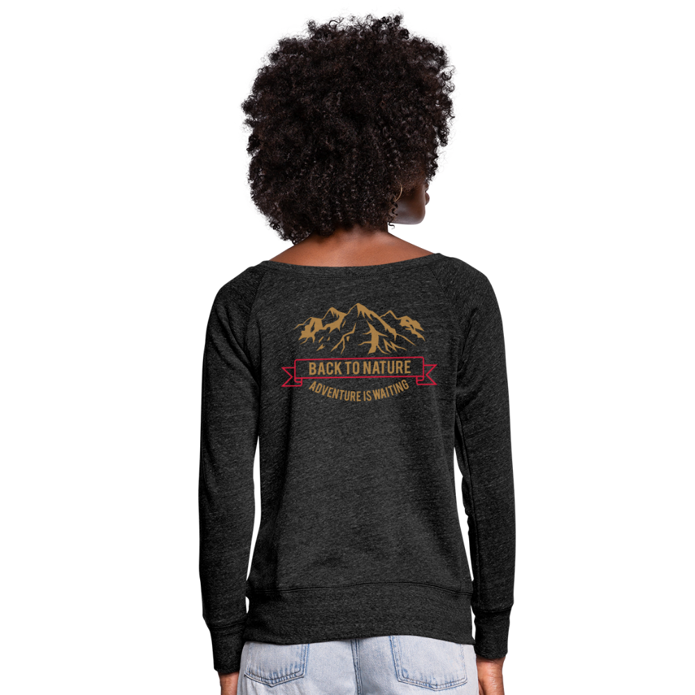 Sudadera con escote drapeado"I'm a Bully" - heather black