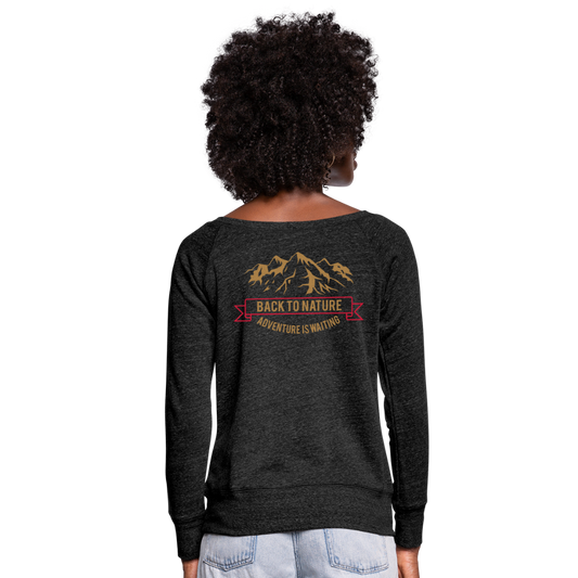 Sudadera con escote drapeado"I'm a Bully" - heather black