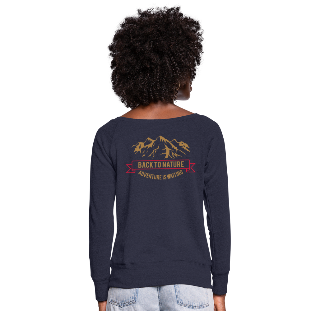 Sudadera con escote drapeado"I'm a Bully" - heather navy