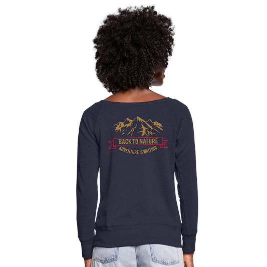 Sudadera con escote drapeado"I'm a Bully" - heather navy