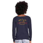 Sudadera con escote drapeado"I'm a Bully" - heather navy