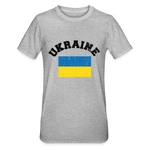 Camiseta en polialgodón unisex"Ukraine Flag black" - heather grey