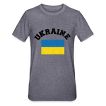 Camiseta en polialgodón unisex"Ukraine Flag black" - heather navy