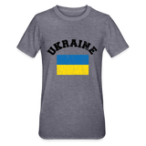 Camiseta en polialgodón unisex"Ukraine Flag black" - heather navy