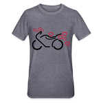 Camiseta en polialgodón unisex"Motorcycle with Hearts" - heather navy