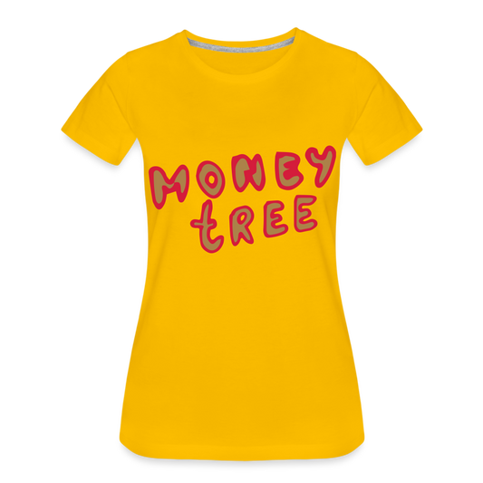 Camiseta premium"Money tree" - sun yellow