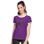 Camiseta contraste"Bear" - purple/white