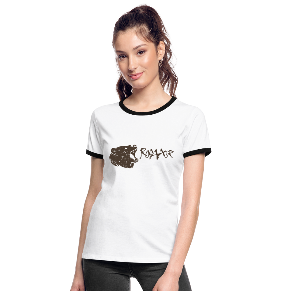 Camiseta contraste"Bear" - white/black