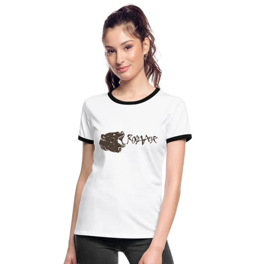 Camiseta contraste"Bear" - white/black