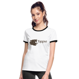 Camiseta contraste"Bear" - white/black