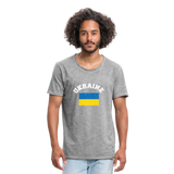 Camiseta vintage"ukraine flag distwhite" - vintage grey