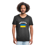 Camiseta vintage"ukraine flag distwhite" - washed black