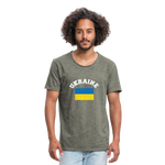 Camiseta vintage"ukraine flag distwhite" - vintage khaki