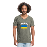 Camiseta vintage"ukraine flag distwhite" - vintage khaki