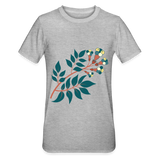 Camiseta en polialgodón unisex"Flower branch" - heather grey