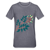 Camiseta en polialgodón unisex"Flower branch" - heather navy