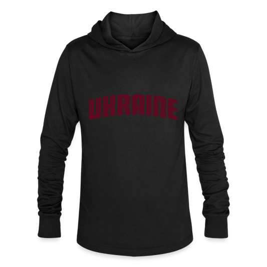 Camiseta con capucha triblend unisex"stand with ukraine black" - black