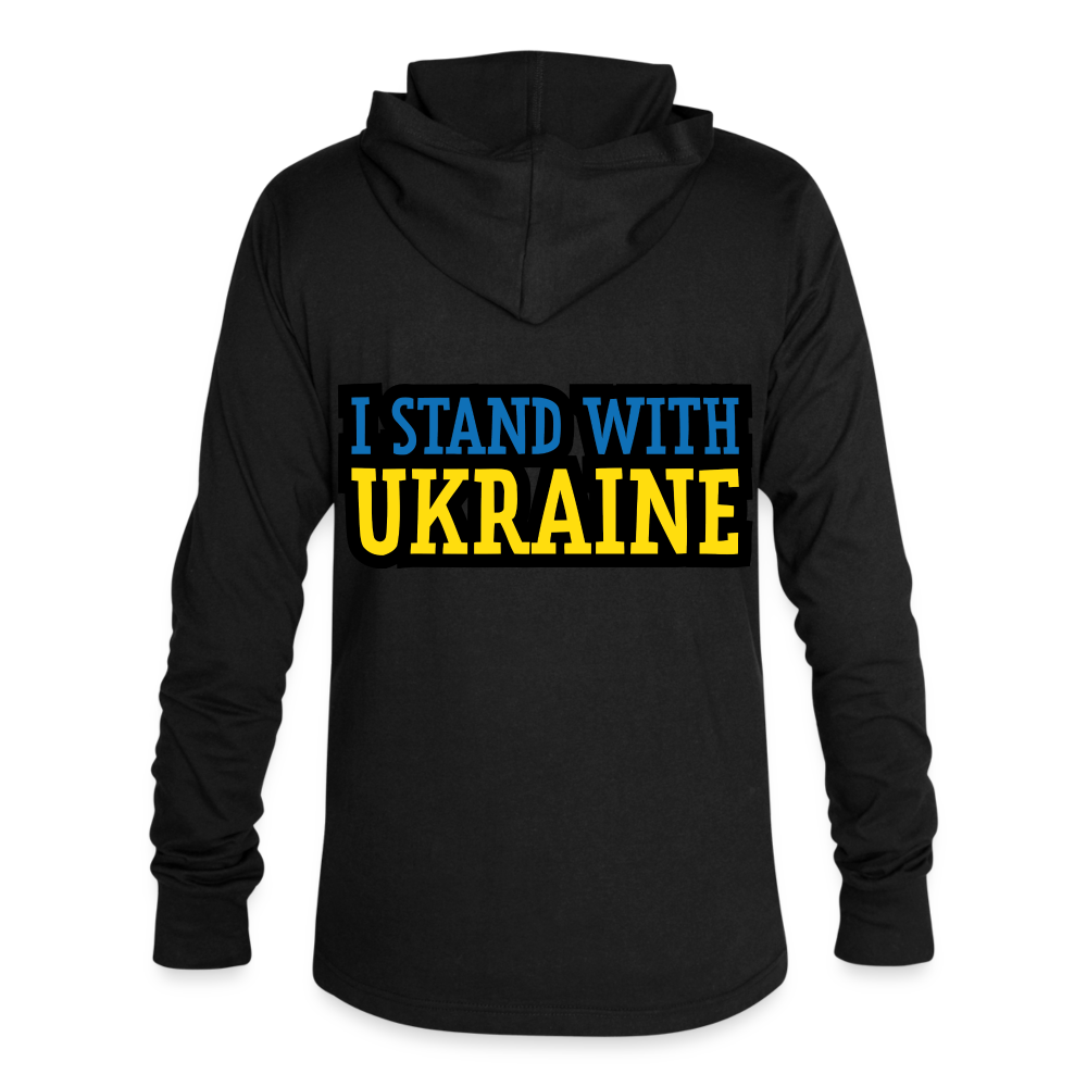 Camiseta con capucha triblend unisex"stand with ukraine black" - black