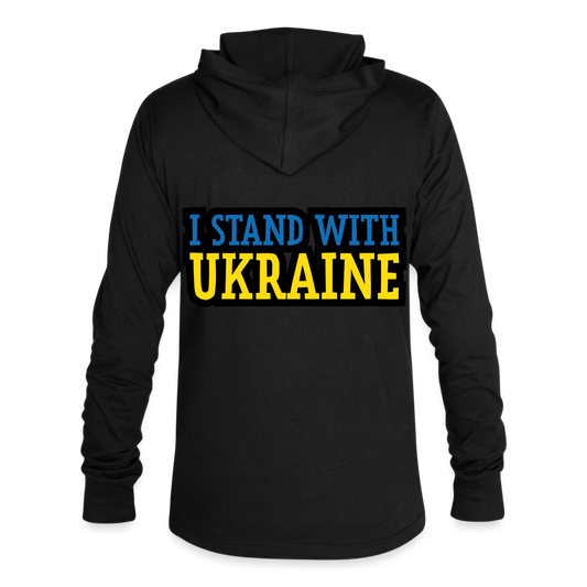 Camiseta con capucha triblend unisex"stand with ukraine black" - black