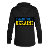 Camiseta con capucha triblend unisex"stand with ukraine black" - black